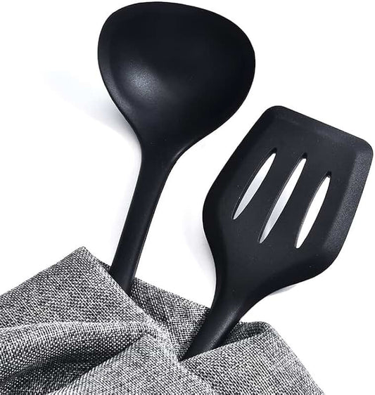 Two Long Handle Stainless Steel Soup Spoons