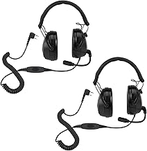 Two-Way Radio Headset with Mic and Noise Reduction (2 Pack)