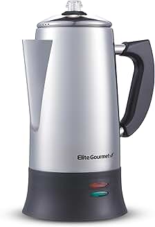 12-Cup Electric Coffee Percolator with Keep Warm and Clear Brew