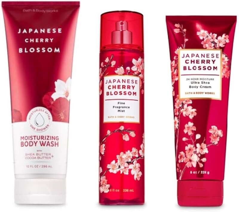 Japanese Cherry Blossom 3-Piece Body Gift Set