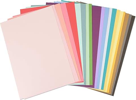 Assorted Cardstock Sheets, 8 1/4" x 11 3/4", 80 Sheets