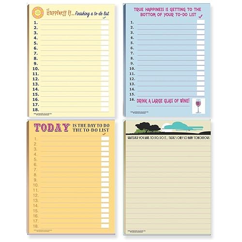 Funny To Do List Notepads, Assorted Pack