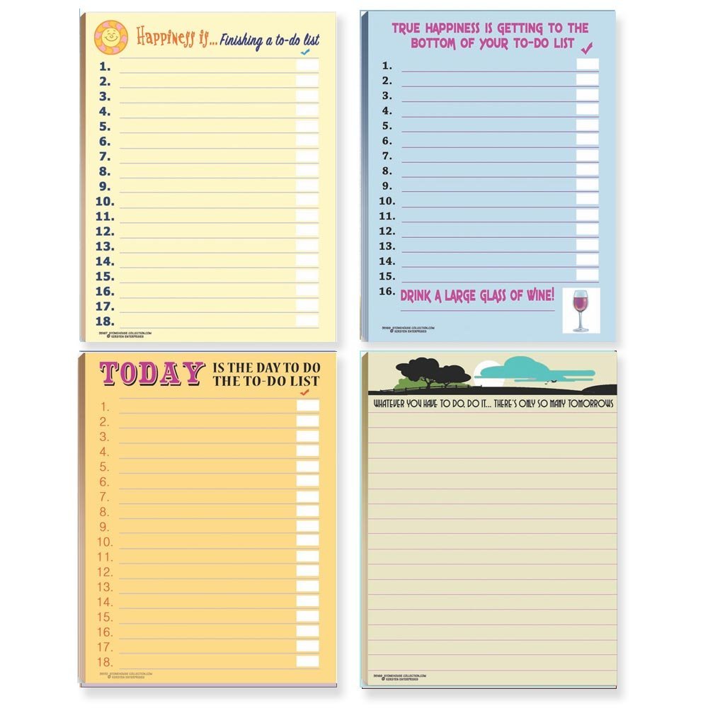 Funny To Do List Notepads, Assorted Pack