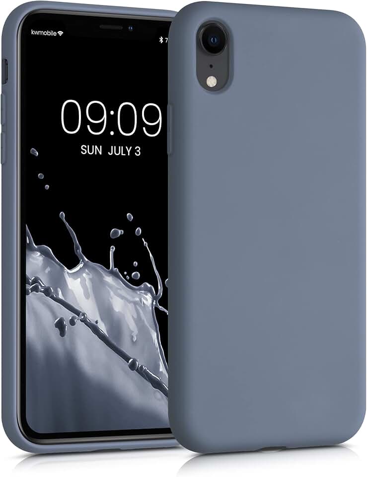 Slim Blue Grey TPU Silicone Phone Case for iPhone XR