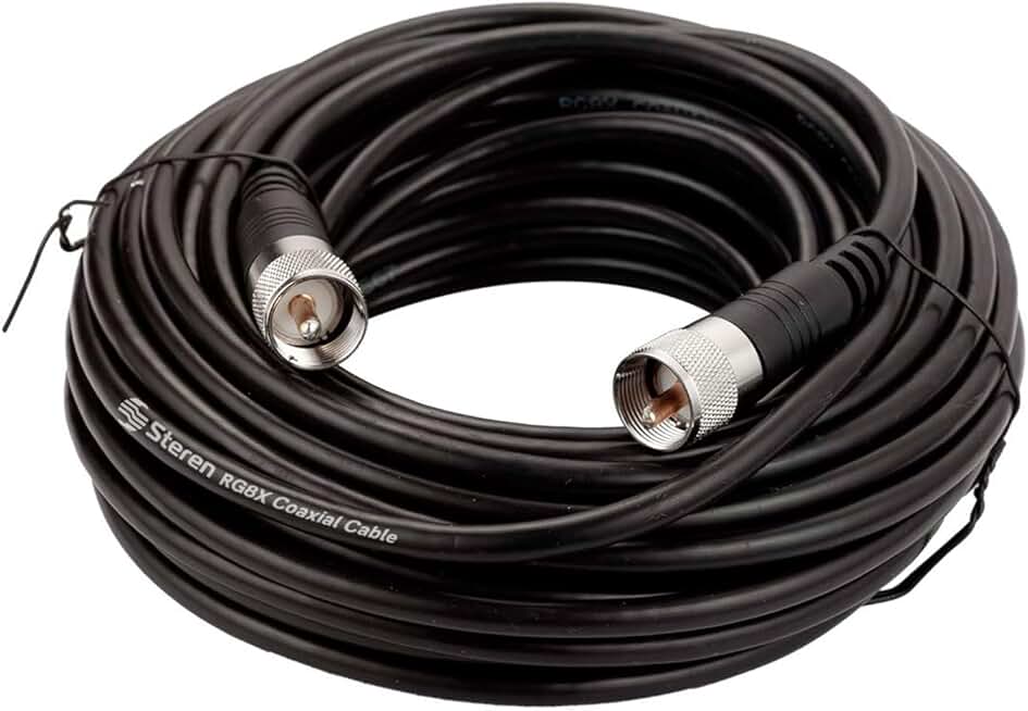 50 ft Coaxial Cable, 2 Pack, UHF Connectors