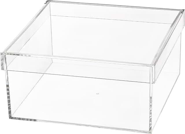 Rectangle Clear Acrylic Storage Box with Lid
