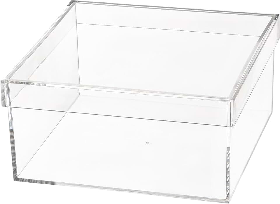 Rectangle Clear Acrylic Storage Box with Lid