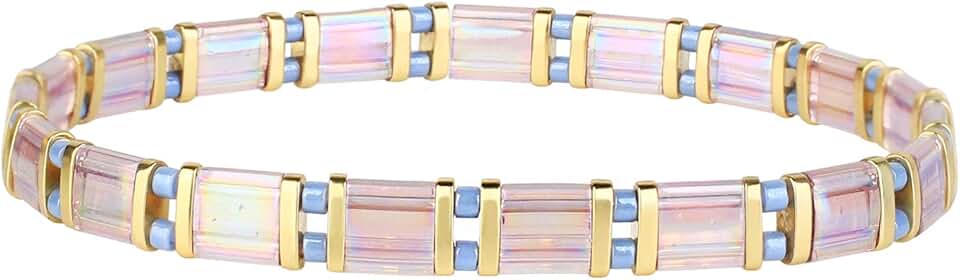 Colorful Beaded Stretch Bracelet for Women