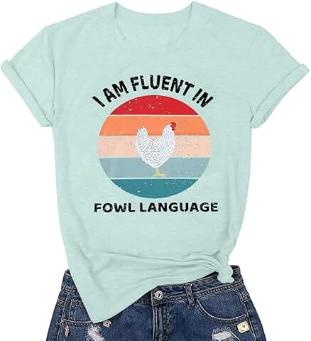 Funny Chicken Mom Shirt for Women