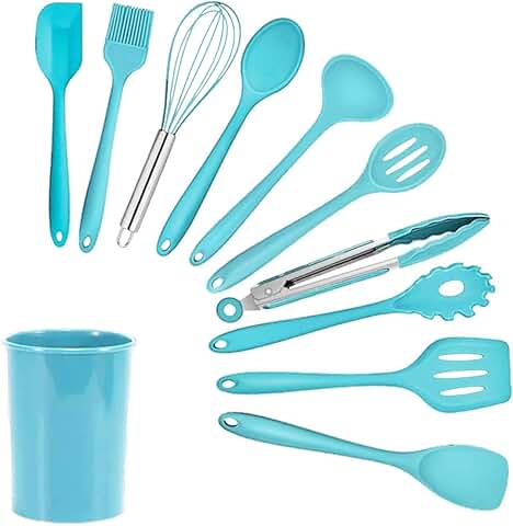 11-Piece Food-Grade Silicone Cookware Utensil Set