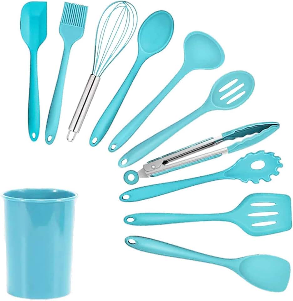 11-Piece Food-Grade Silicone Cookware Utensil Set