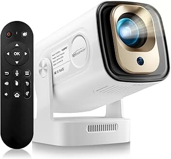 Portable auto-focus projector with Wi-Fi, Bluetooth, 1080P support