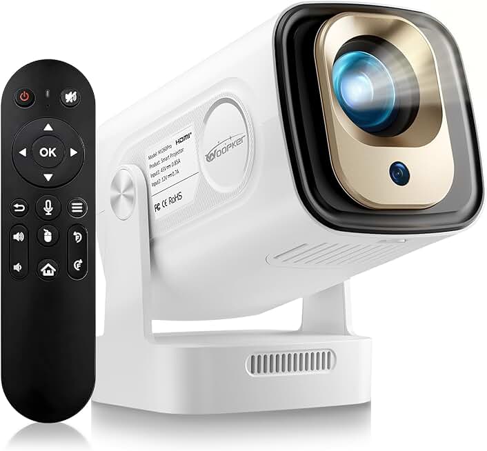 Portable auto-focus projector with Wi-Fi, Bluetooth, 1080P support