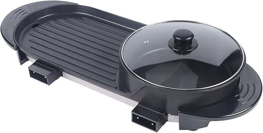 3-in-1 Electric Hot Pot with Grill for 3-10 People