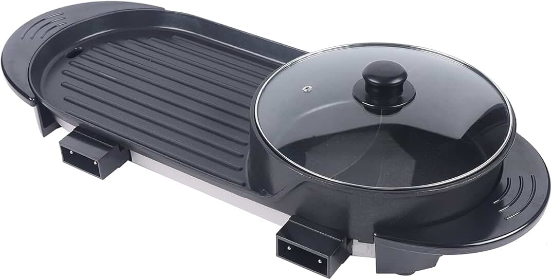 3-in-1 Electric Hot Pot with Grill for 3-10 People