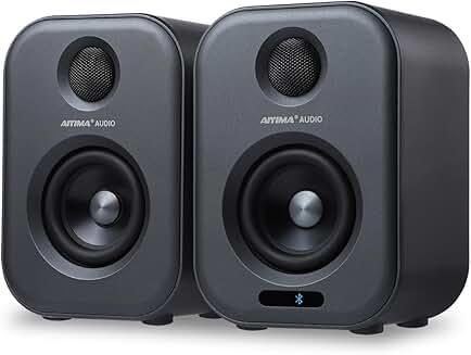 80W 2.0 Channel Active Bookshelf Speakers with Bluetooth and Remote