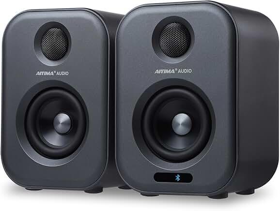 80W 2.0 Channel Active Bookshelf Speakers with Bluetooth and Remote