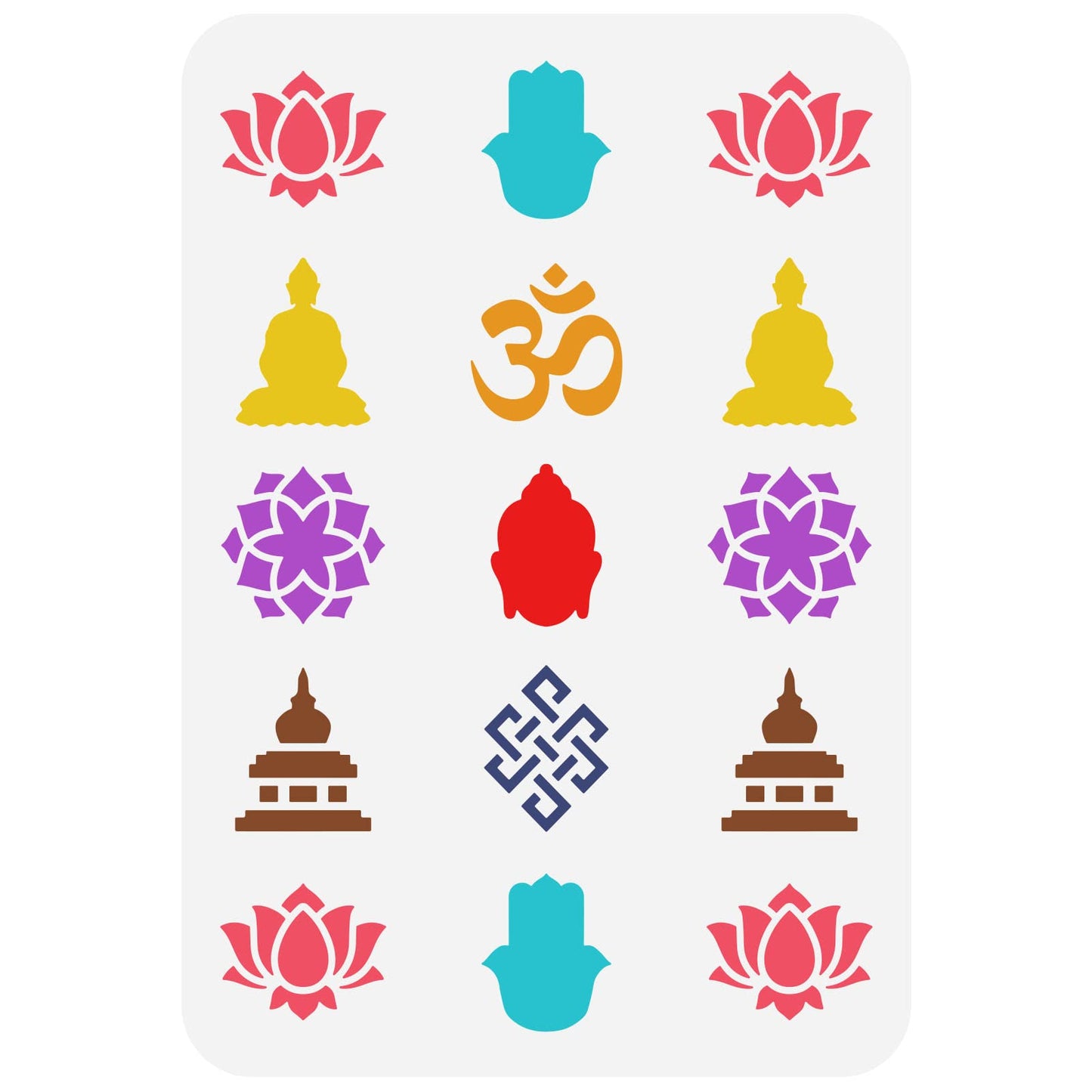 Eternal Knot Hamsa Hand OM Wall Art 8.3x11.7in