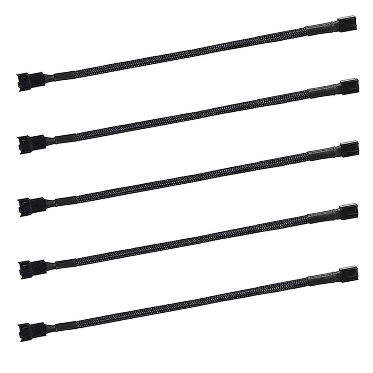 12-inch 4-pin PWM Fan Extension Cables, 5-pack