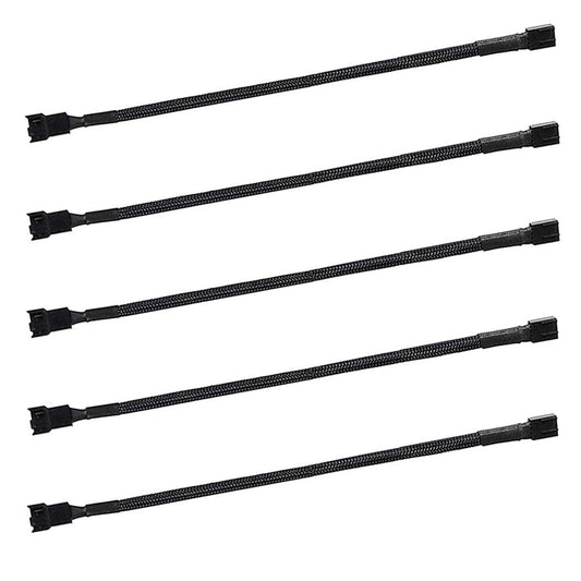12-inch 4-pin PWM Fan Extension Cables, 5-pack