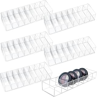 Acrylic Makeup Organizer with 8 Spaces, 6 Pack