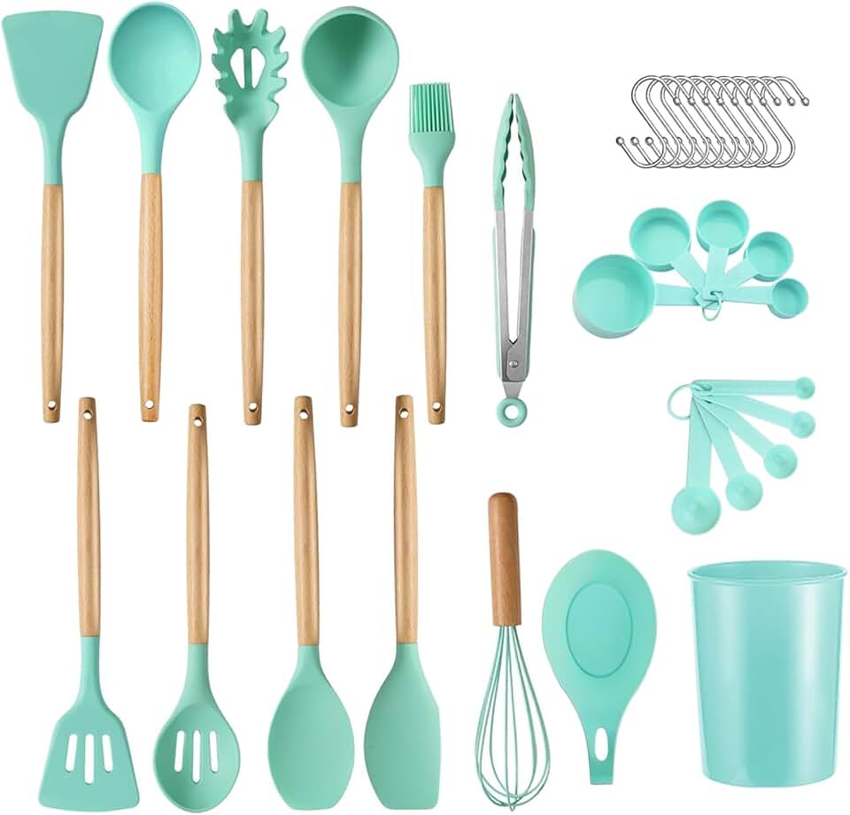 33-Piece Silicone Kitchen Utensil Set with Cooking Tools