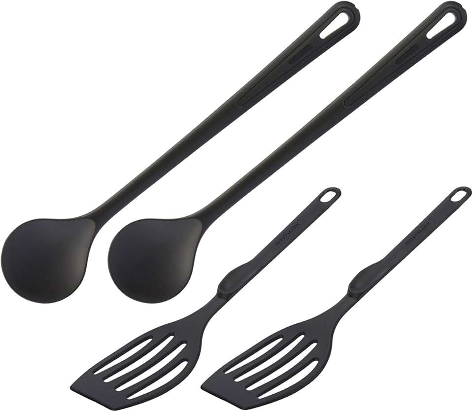 Kitchen Utensil Set with Spatula and Mixing Spoon