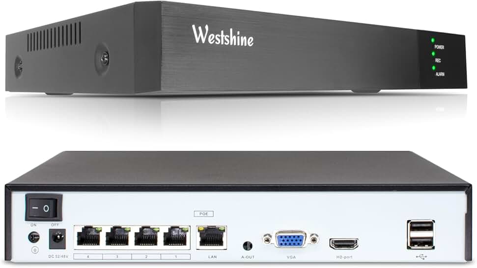 10-Channel 4K NVR Security Camera System with 4 POE Ports