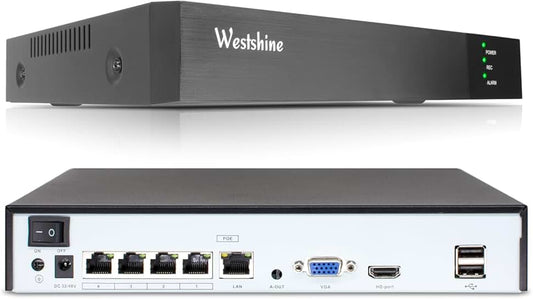 10-Channel 4K NVR Security Camera System with 4 POE Ports