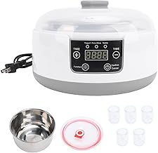 Electric Yogurt Maker with 5 Jars and Stainless Steel Liner