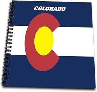 Drawing book with Colorado state flag, 8x8 inches