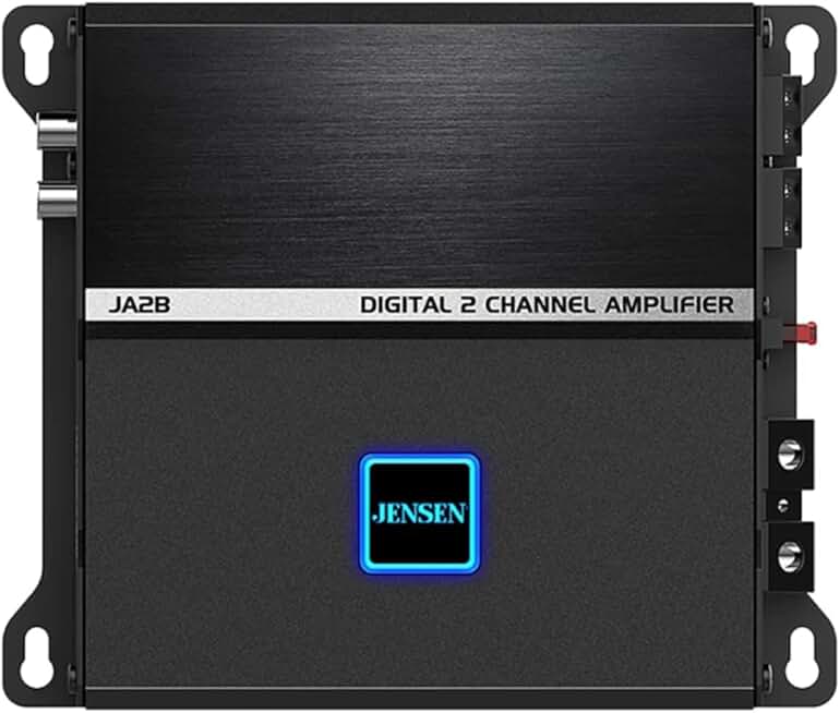 Compact 2-Channel Car Audio Amplifier with DSP