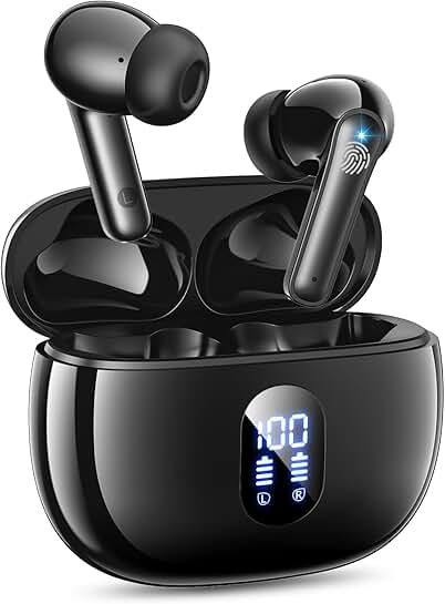 Wireless Bluetooth Earbuds with Long Battery Life and Big Bass