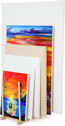 Large Wooden Art Storage and Display Rack