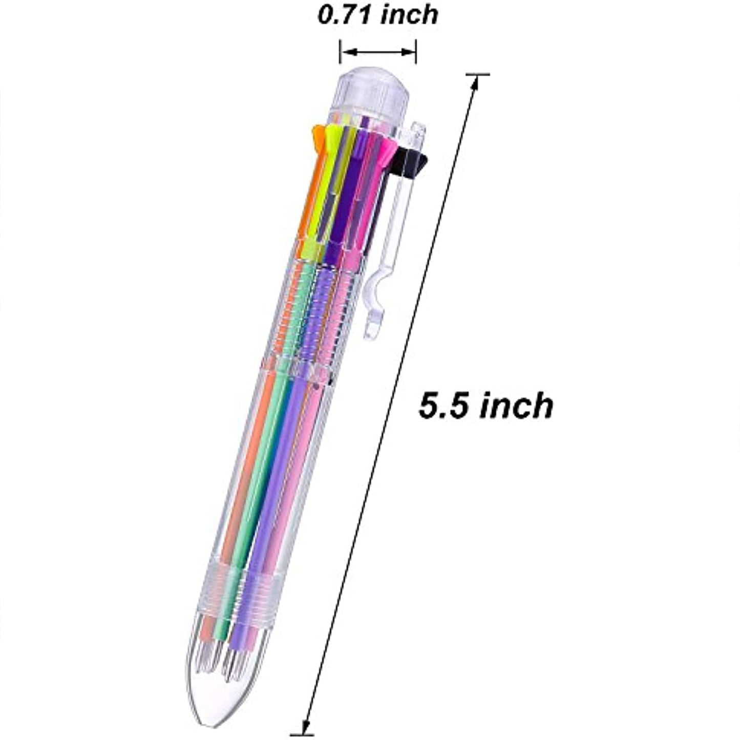 Set of 16 multicolor retractable ballpoint pens