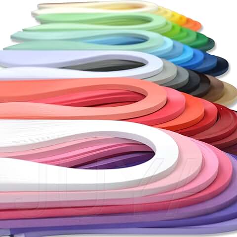 Single Color Paper Quilling Strips Set, 42 Colors, 100 Strips