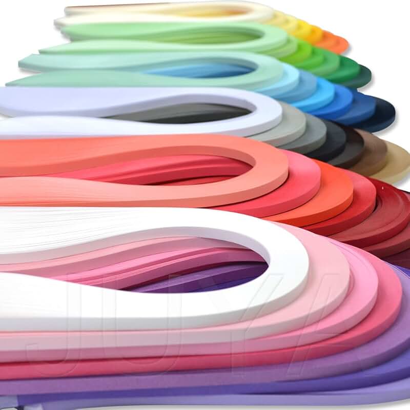 Single Color Paper Quilling Strips Set, 42 Colors, 100 Strips