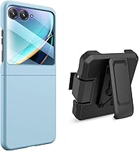 Slim Blue 2023 Phone Case with Belt Clip and Screen Protector