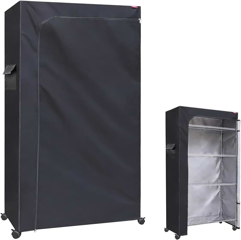 Heavy Duty Waterproof Shelf Cover 36x18x72 Black