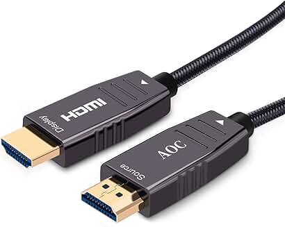 50ft 4K Fiber Optic HDMI Cable with High Speed HDMI 2.0