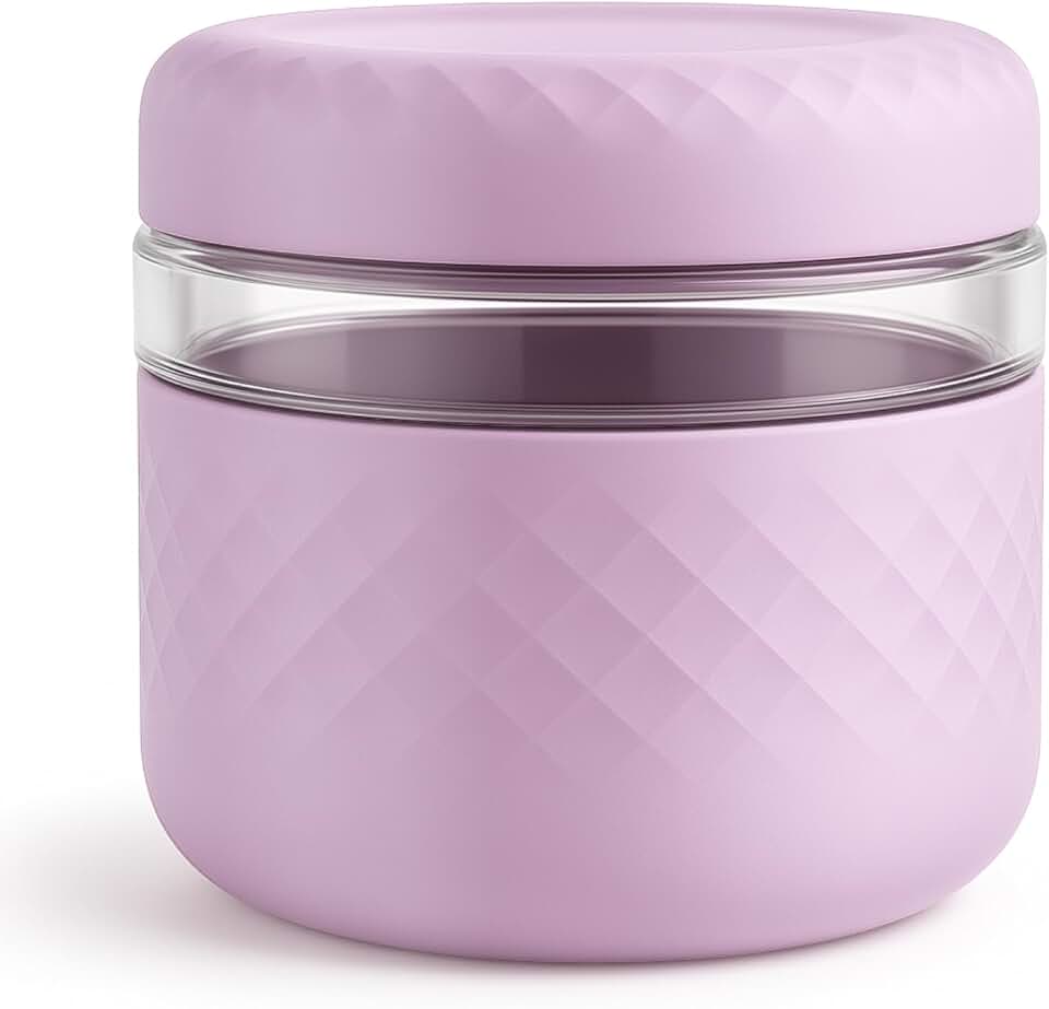 24 oz Glass Lunch Bowl with Lid for Food Storage