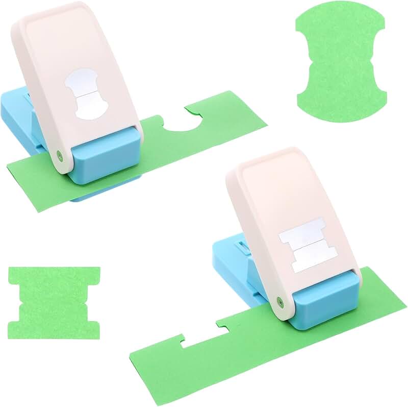 Two-Piece Paper Tab Punch Set for Crafts and Office