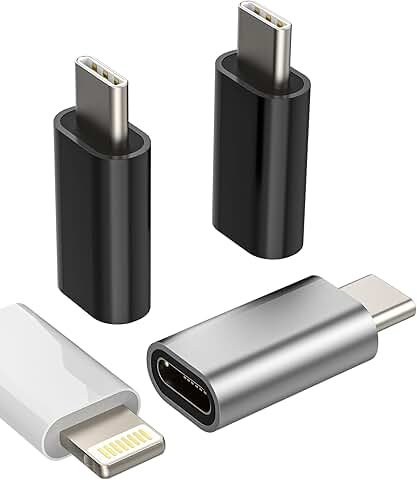 3-Pack Lightning Female to USB-C Male Adapters