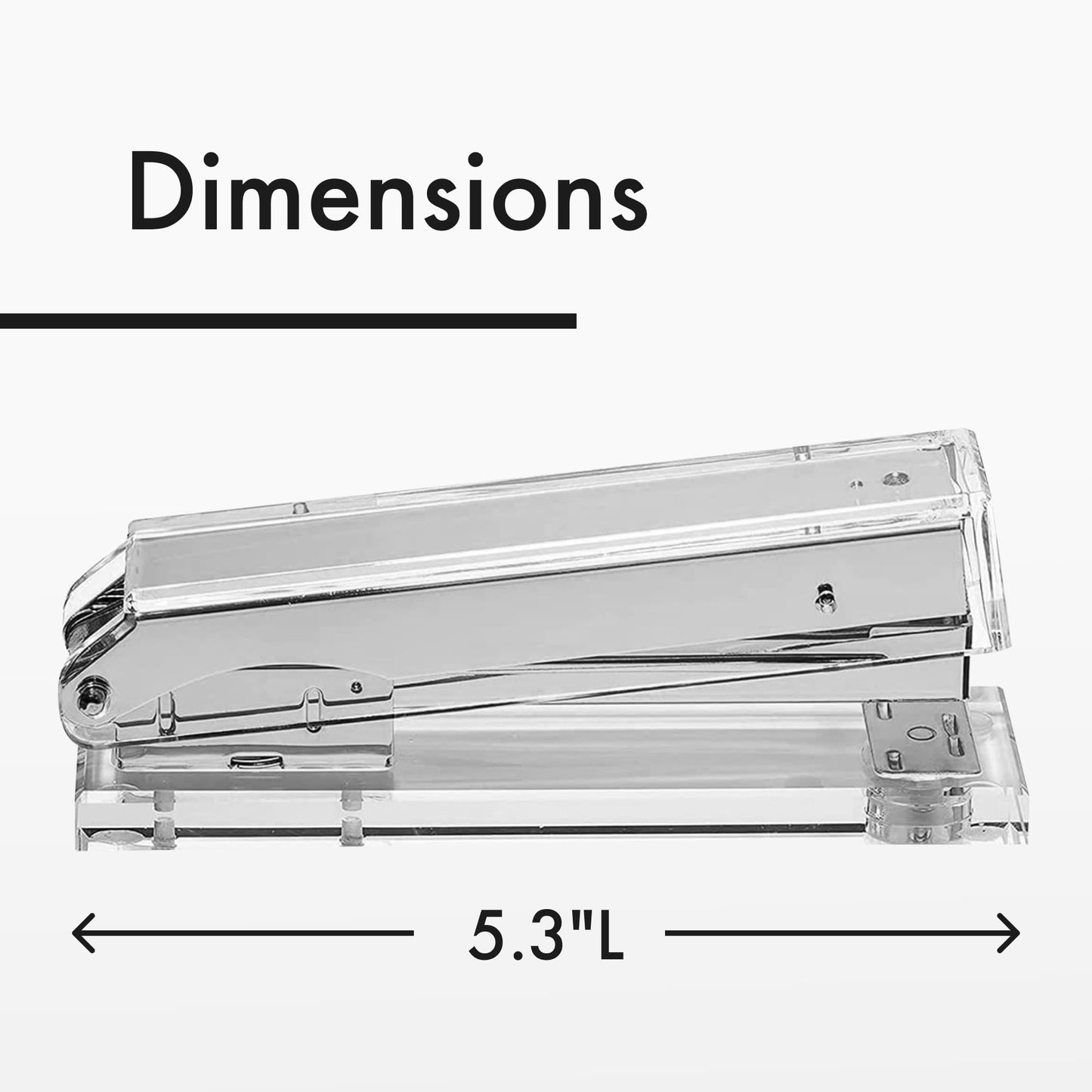 Acrylic Silver Desk Stapler for Office Use