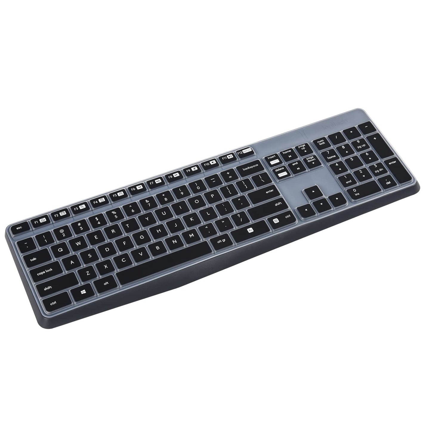 Black keyboard cover for wireless keyboard