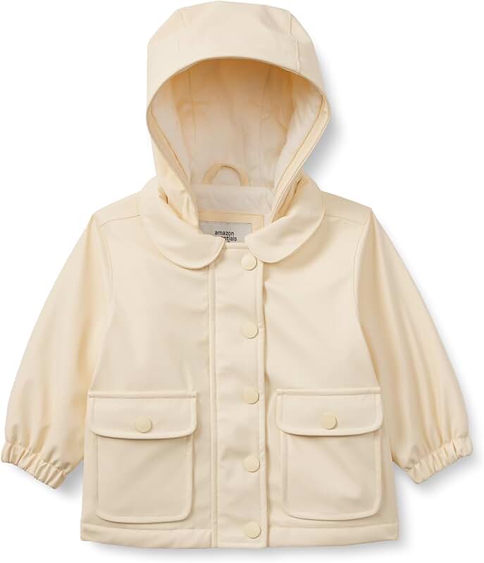 Toddler and Baby Girls' Water-Repellent Rain Jacket