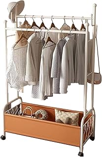 Heavy-Duty Rolling Clothes Rack with Storage Box