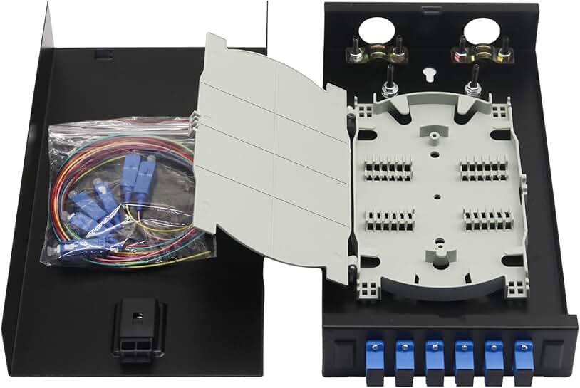 6-Port Wall Mount Fiber Enclosure with Splice Tray