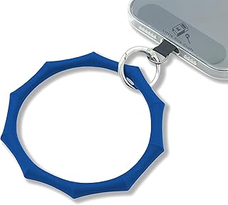 Blue silicone wrist strap for phones