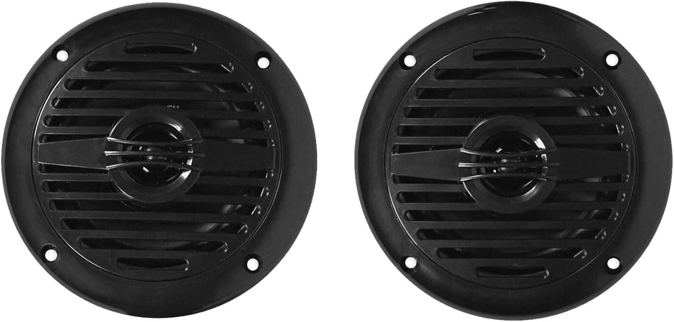 Marine 4-Inch Waterproof Boat Speakers, 200W